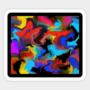 Abstract colors #11 paper dols Sticker